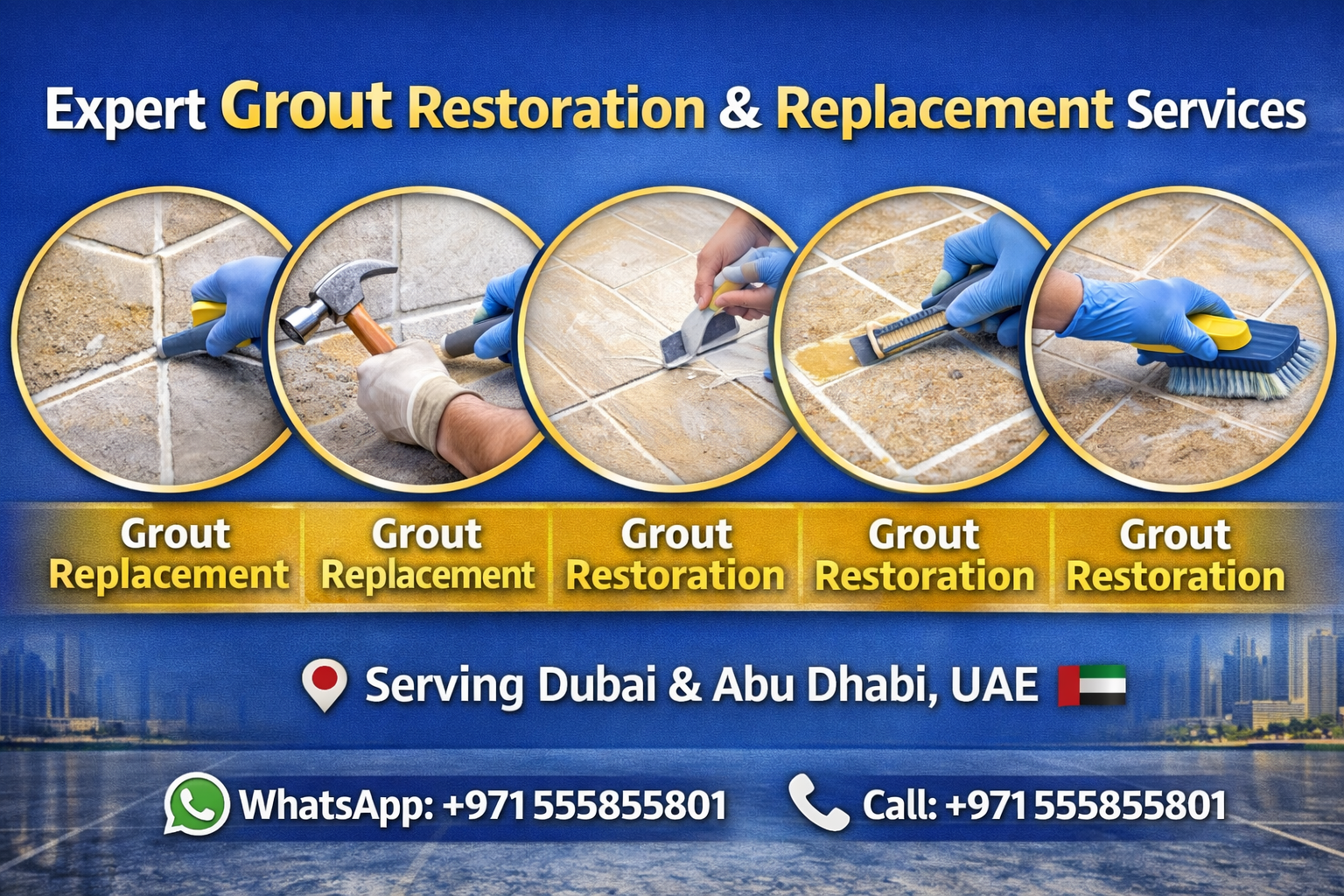 grout replacement in dubai